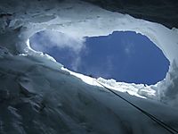 Blick von unten aus der Gletscherspalte
Dateiname: DSCF1464.jpg