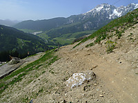 Leogang Streckenumbau 2014 - Erste Schrägfahrt
Dateiname: P1110765-Downhill-erste-Wiesenschraegfahrt.jpg