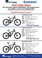 Giant Leihbike Sale im Bikepark Schladming
Dateiname: Bikecenter-Schladming-SALE-20141-2.jpg